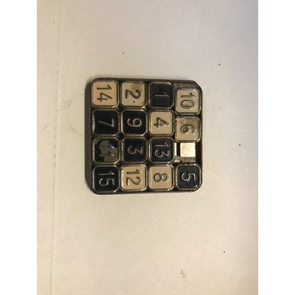 1930s Metal-Enamel Slide Numbers Puzzle Game Modern Brands Inc NY IMP Made In US - Picture 7 of 7